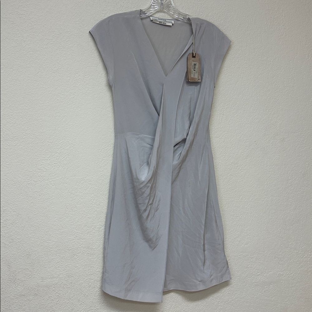 All Saints NWT 100% Silk Sleeveless mini Dress size XS - Picture 3 of 5